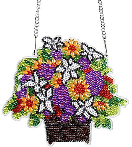 TROYSINC 5D DIY Diamond Painting Kranz Wandbehang, Eule Strass Kristall Malerei Kit, Blumen Türschmuck Art Crafts Wanddekor für Home, Erwachsene (Stil B)