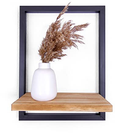 Wandregal mit Metallrahmen Modernes Regal mit Rahmen als Wanddekoration