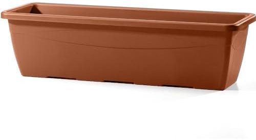 Decor Space Pot rectangulaire Tirol pour fleurs et plantes de jardin (50 cm, terre cuite)