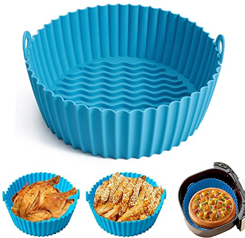 Olla de Silicona 20cm para Freidora de Aire - Cesta Universal, Accesorios Airfryer, Alfombrilla - Air Fryer Pot