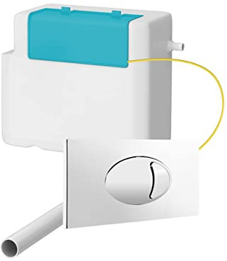 home store Concealed cistern with square chrome button