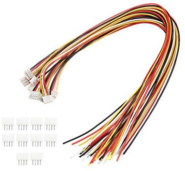 ZXMJYHK Adaptateur de connecteur de Fil 10Sets 2/3/4/5/6/7/8/9/10-Pin Micro JST PH-2,0 Connecteur mâle Connecteur Femelle avec des Fils câbles Connecteur 300MM 26AWG (Color : 4pin)