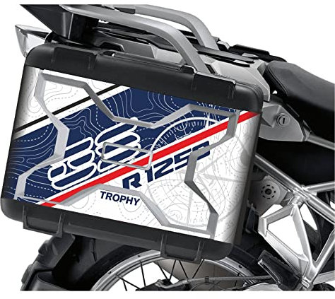 3 Protezioni Adesive Laterali e Top Case Compatibile con Valigie VARIO K 50 - Moto bmw R 1250 GS Trophy VK 12TA