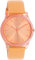 Oozoo Timepieces Damen Uhr in Mango Orange | Armbanduhr Damen mit Lederarmband | Hochwertige Uhr für Frauen| Edle Analog Damenuhr in rund C11141