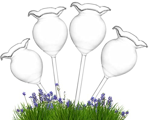 bewässerungskugeln, 4pcs Selbstbewässerung Pflanzer Pflanze Wassererlampen Selbst Wasserwässer STECK STECKLICH Glasse Rose FAHRE PLANZENFAHREN TRIPERS Betrieb für Pflanzen