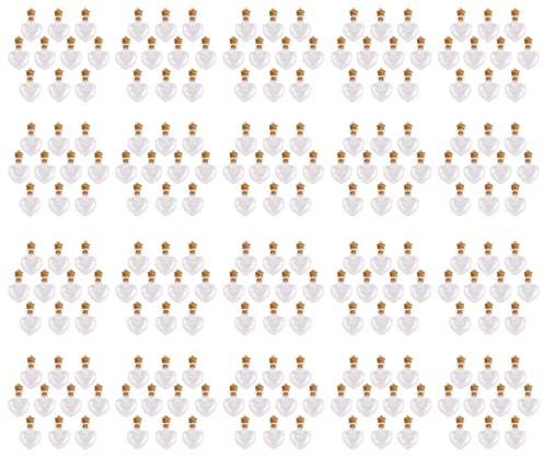 Censous 200 de corcho de cristal, ampollas de , colgantes en forma de corazón