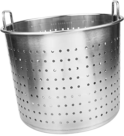 BESTonZON Olla Multifunción de Acero Inoxidable Antiadherente, 28x28x23cm, Plata, Sin Tapa, Para Cocina Multiusos, Ideal para Hervir Mariscos y Pasta