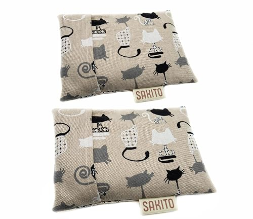 2(Stk) Körnerkissen Mikrowelle (15x10 cm) - Natürliche Therapie gegen Koliken - Natürliche Wärme für den Bauch und zur Beseitigung von Blähungen - Sicher für Babys - Waschbarer Bezug