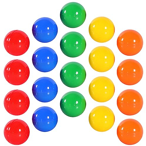 TOYANDONA 50 Stücke Lotterie Kugeln Bälle zum Öffnen Befüllen Bunt Bingo Kugeln Ersatz 3CM Teilbare Plastikkugeln Leere Runde Kapseln Lottobälle Tischtennisbälle Gewinnspiel