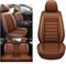 JCVT Auto Sitzbezug Sets für Mercedes-Benz Glk GLK /(X204), Bequeme Und Atmungsaktive Schonbezug Leicht Zu Reinigen Lederausstattung,A/Brown