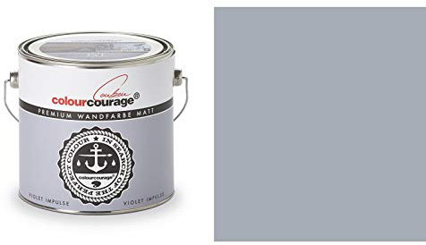 Hossi's Wholesale Colourcourage 2,5l Wandfarbe hohe Deckkraft Klasse 1 Violet Impulse Grau | Innenfarbe | geruchslos