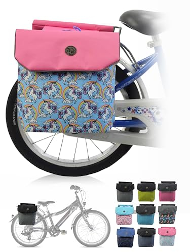 BambiniWelt by Rafael K. Gepäcktasche – Wasserabweisende Gepäckträgertasche für Kinderfahrrad 18–24 Zoll – für alle PUKY und WOOM Räder – robuste Fahrradtasche (M2) (Modell 4 (M2))