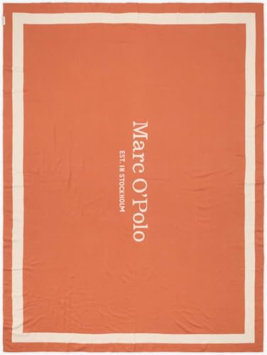 Marc O' Polo Plaid Statement Plaid Farbe Dark Coral Größe 150x200 Schriftzug Wendedesign Logo