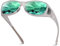 DUCO Herren und Damen Sonnenbrillen Polarisiert Unisex Brille UV400 Schutz Wrap Around Blendschutz Überbrille für Brillenträger Fit-over Polbrille (M Größe Transparent Grau Rahmen Revo Grün Linse)