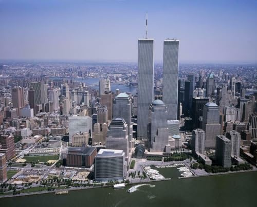 Puzzle für Erwachsene, 1000 Teile, Welthandelszentrum, glänzendes Poster, Bild, Foto 1 wtc Twin Towers New York A043, herausfordernde Puzzles für Freunde und Familie