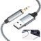Cavo Audio USB a Jack 3,5 mm 1M, Compatibile Solo con Computer verso Cuffie e Altoparlanti, [ Solo da USB a Jack | Nessuna Ricarica | Nessun Dati] Adattatore Stereo Incompatibile con Auto, TV, MP3