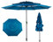 Villeston 3M Patio Sonnenschirm, 3-Schicht Marktschirm mit 8 stabilen Rippen, Kurbel- & Neigungsmechanismus, wasserdichtem UV-beständigem Stoff,für Garten und Outdoor (Schirmständer nicht enthalten)
