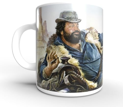 Bud Spencer® Motiv aus Eine Faust geht nach Westen Keramik-Tasse, Weiß, Klassisches Design