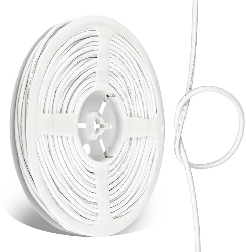 URCIANOW 20M Cavo Bipolare 2x0,3mm² 22AWG Bianco LED Flessibile Rame