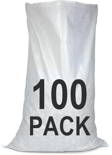 Extra Strong Rubble Sacks – Heavy Duty Woven Polypropylene Bags (WPP) – 100 PACK - Industrial-Grade, Reusable, Tear-Resistant, Weatherproof – Premium Quality for Builders, Garden & DIY Use