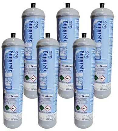 600g Food Grade CO2 Cylinder E290 for Carbonator – CO2 for Sparkling Water – Disposable CO2 Cylinders M11 x 1 (6)