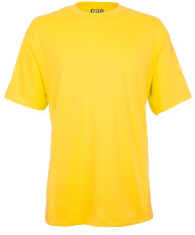 Mens Breathable Premium T Shirts Sizes XS to 4XL by MIG - Work Casual Sports Leisure (M/Medium, Yellow)