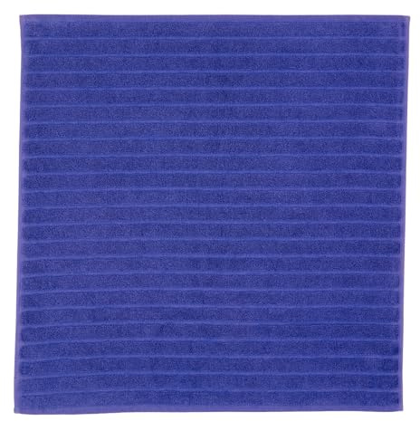 Christy Prism Bath Shower Mat | Turkish Cotton | 850GSM | Super Absorbent and Soft | 60cm x 60cm| Blue Velvet