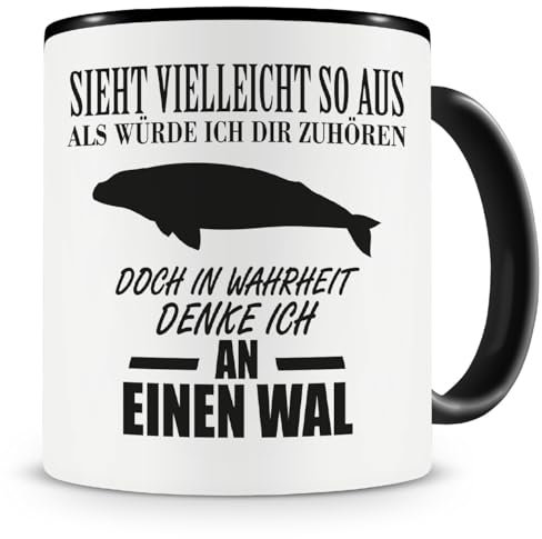 Samunshi® Ich denke an einen Wal Tiere Tasse Kaffeetasse Teetasse Kaffeepott Kaffeebecher Becher