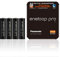 Panasonic Eneloop BK-3HCDE/4LE SLIDING PACK- Batterie ricaricabili Ni-MHReady-to-Use, AA Mignon, confezione da 4, Nero