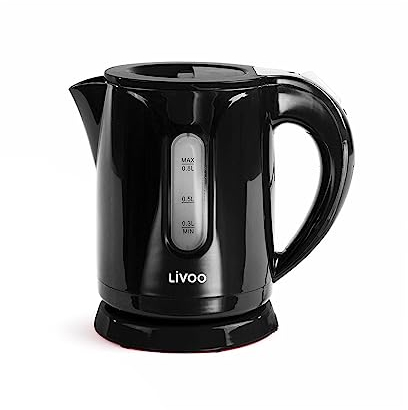 Livoo - Mini bouilloire 0,8 L DOD114N – 800ml, 900-1100W, base 360°