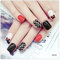 Fake Nails Japanese And Korean Fashion Trend Popular Set Nail Art Nail Patch Finished Flash Powder Fake Nail Products
