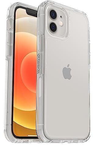 OtterBox Symmetry Clear Hülle für iPhone 12 / iPhone 12 Pro, stoßfest, sturzsicher, schützende dünne Hülle, 3X getestet nach Militärstandard, Transparent