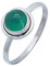 mantraroma Damen Ring Silber mit Stein grünen Onyx Edelstein grün schlicht modern