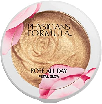 Physicians Formula, Rosé All Day Petal Glow, Gesichts Highlighter mit Perlglanz-Finish für jeden Hautton, reduziert Fältchen und feine Linien für einen strahlenden Teint, Freshly Picked
