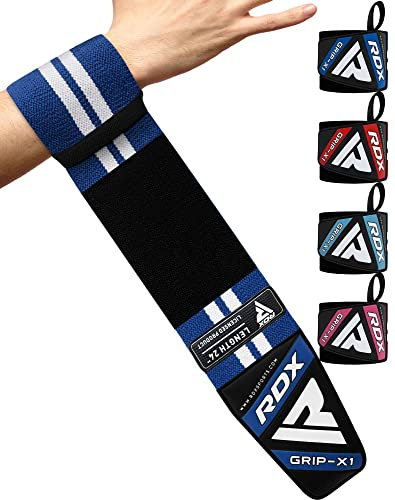 RDX Muñequeras Gym Powerlifting Correas de Levantamiento, Aprobado por IPL y USPA, Wrist Wraps Deportivas para Culturismo Musculación Gimnasio Calistenia Gimnástico Fitness Halterofilia Entrenamiento