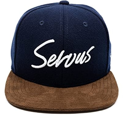 Du Hirsch Bayerisches Snapback Cap Servus Dunkelblau Filz One Size