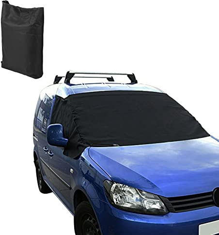 Auto Windschutzscheiben Abdeckung Ersatz für VW Caddy 2003-2025, 600D Luxus Frontscheiben Sonnenschutz Ersatz für Ford Tourneo Connect 2012-2022, 100% Verdunkelnd, Wetterfeste Frontscheibe Wrap Cover