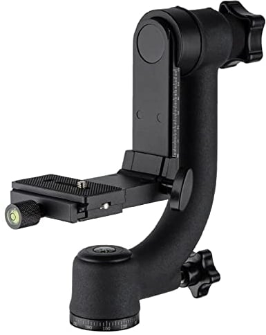 Selens Treppiede Testa Fotocamera Panorama Gimbal 360 gradi per Digital DSLR Animali Sport Fotografia all'aperto, Fotocamera professionale Testa in lega di alluminio con piastra a sgancio rapido e