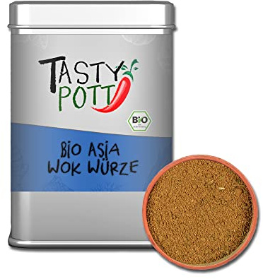Tasty Pott Gewürzmischungen 1 I Gewürze I Spices I Kräutermischungen I Kräuter I Würzen I Gewürzpulver (Bio Asia Wok Würze 100g)