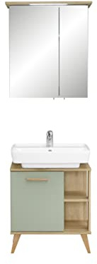 Pelipal Badmöbel-Set 2-teilig Quickset 963 mit Waschbeckenunterschrank und Spiegelschrank (LED) | Hochwertige Badezimmermöbel vom Markenhersteller