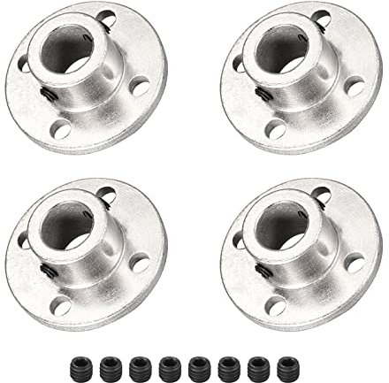 DMiotech 4pz 10mm Interno Diametro H13D16 Flangia Accoppiamento Connettore Rigido Guida Albero Supporto Accoppiatore Albero Accoppiamento con Viti per Fai-da-Te RC Modello Motori Argento