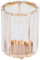 Porte-pinceaux de Maquillage en Verre, Porte-pinceaux Cosmétiques en Verre Transparent Rond Décoratif pour Stylos de Bureau, Bo?te de Rangement Adaptée pour Bureau et Comptoir (Or)
