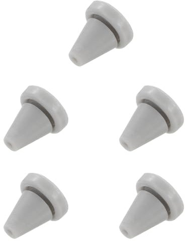 sourcing map 5 Stück Duschkopf Ersatzdüsen, Silikon Düsensprinkler Runde Spitze Duschkopf Reparaturteile Passend für Lochdurchmesser 6mm, Dunkelgrau