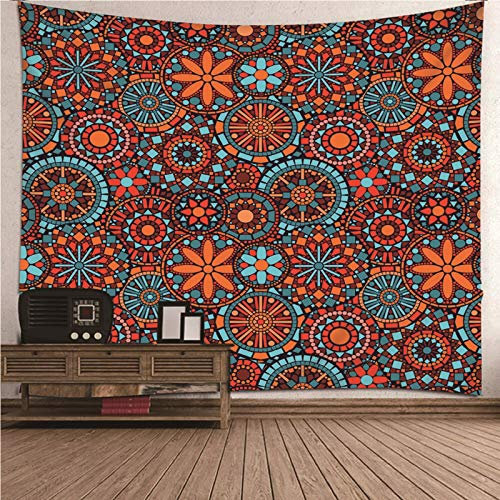 CEVAN Wandbehang Tapisserie Wandteppich Wanddecke Tumblr Ethnisches Retro-Muster Wandbehang Fotodruck Wandtuch Kinderzimmer Wandbehang Stoff Mehrfarbig 100x70cm