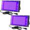 UV Schwarzlicht Strahler 100W, LED Schwarzlichtlampe IP65 Wasserdicht UV Fluter mit Stecker, UV Flutlicht für Glow Party, Bar, Disco, Blacklight Party (2 Stück)