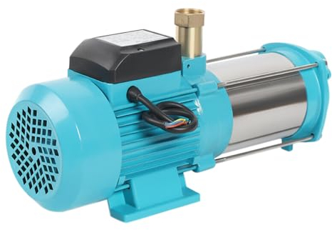 czyuRachel Gartenpumpe, 4000l/H Bewässerungspumpe Kreiselpumpe Hauswasserwerk Pumpe 1300w Mit Steuerung Wasserfest, Stromsparend Für Bauernhöfen, Teichen, Gärten, Springbrunnen