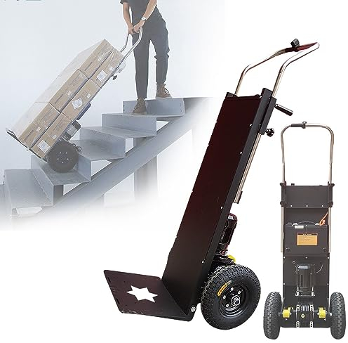 Sube Escaleras Con Carretilla Eléctrica De Mano - Carga De 500 Kg - Motor Sin Escobillas De 1500 W - Batería Portátil De 48 V 18 Ah - Sube 300 Tramos De Escaleras - Para Manipulación De Materiales En