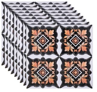 FBBULES 36 Pièces Revêtements de Sol Vinyle Autocollant Dalle Adhesive Sol en PVC Décoratif Sol Autocollante pour Cuisine Salon Chambre Salle de Bain Carrelage