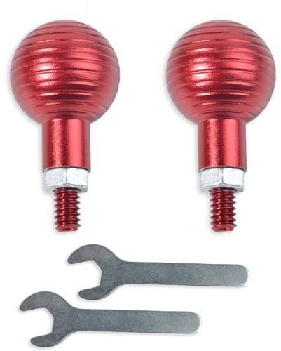 Universal 1'' Ball Adapter with M6 x 1mm Metric Thread, Aluminium Alloy 25mm Base Adaptor for RAM Mounts B Size 1 Inch Ball Double Socket Arm Mounts Bike Motorcycle Cell Phone (2Packs)