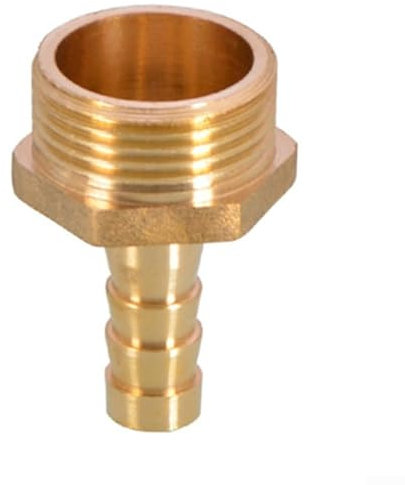 Lot de 10 raccords de tuyau cannelés en laiton, adaptateur à connexion rapide pour tuyau d'arrosage, filetage intérieur F1/2 ou connecteur de robinet à filetage externe (filetage externe x 14)